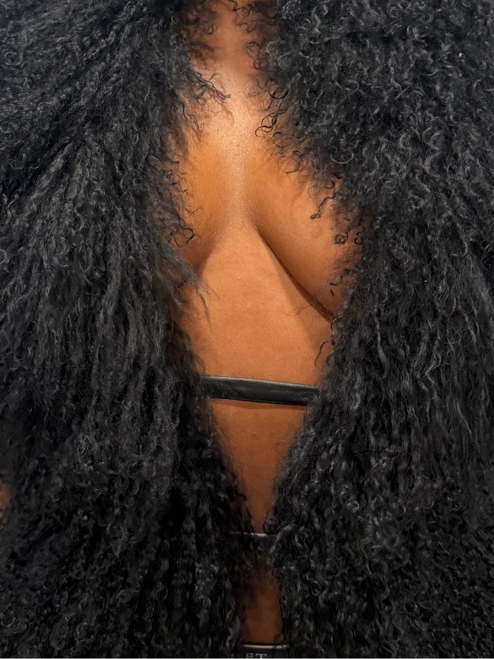 Original Varenne Mongolian Fur Halter Top